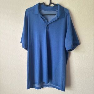 lululemon | Men's Metal Vent Tech Polo Shirt Size XL Blue Work Travel Golf